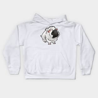 Black and White Abyssinian Guinea Pig Kids Hoodie